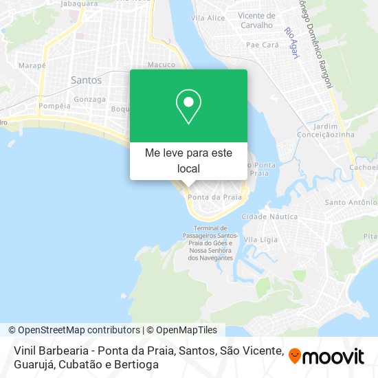 Vinil Barbearia - Ponta da Praia mapa