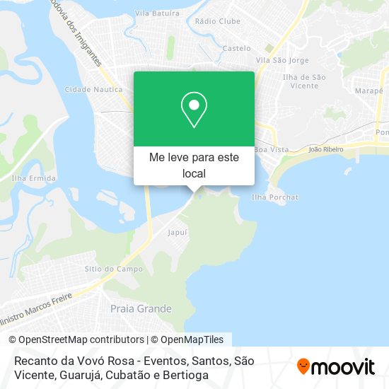 Recanto da Vovó Rosa - Eventos mapa