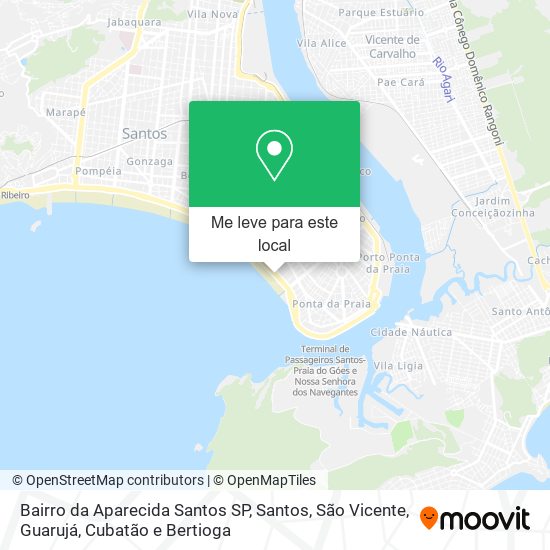 Bairro da Aparecida Santos SP mapa