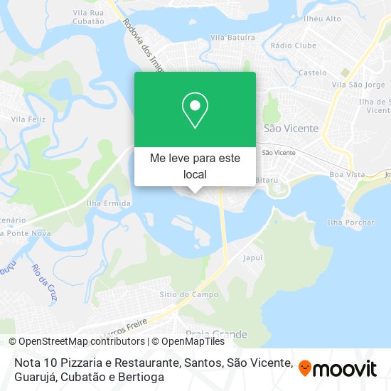 Nota 10 Pizzaria e Restaurante mapa