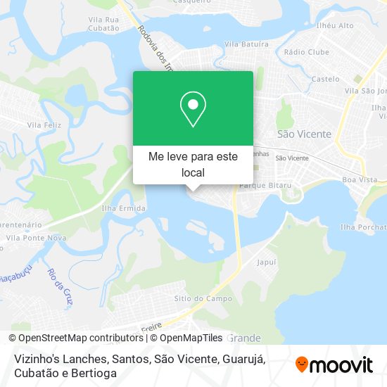 Vizinho's Lanches mapa