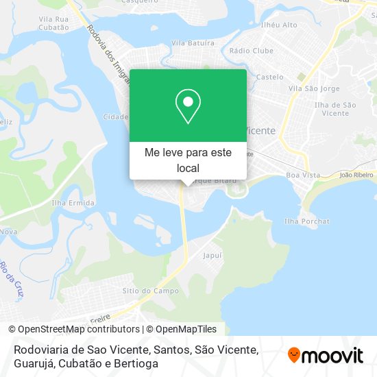Rodoviaria de Sao Vicente mapa