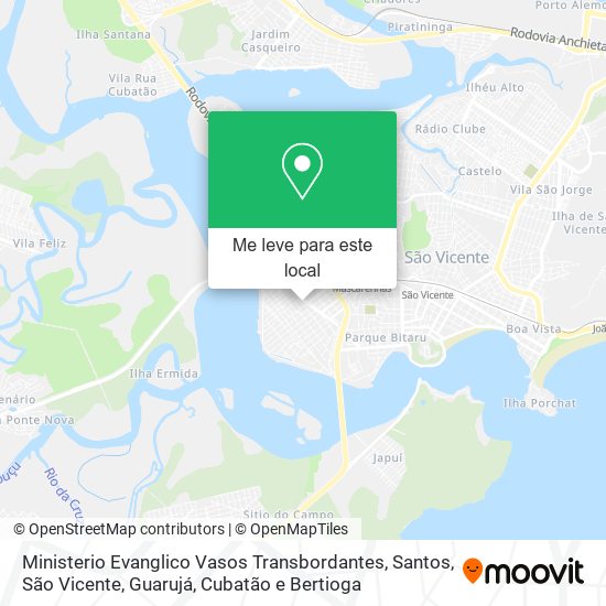 Ministerio Evanglico Vasos Transbordantes mapa