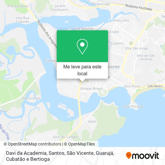 Davi da Academia mapa