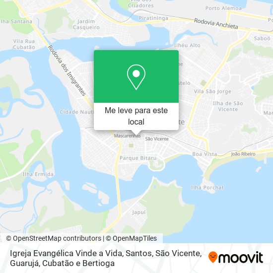 Igreja Evangélica Vinde a Vida mapa