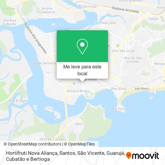 Hortifruti Nova Aliança mapa
