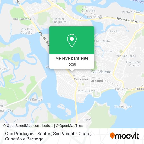 Onc Produçães mapa