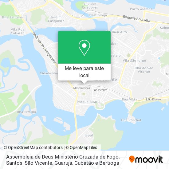 Assembleia de Deus Ministério Cruzada de Fogo mapa