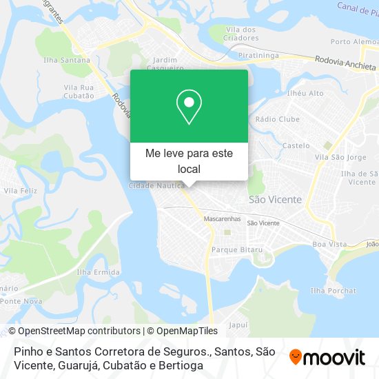 Pinho e Santos Corretora de Seguros. mapa