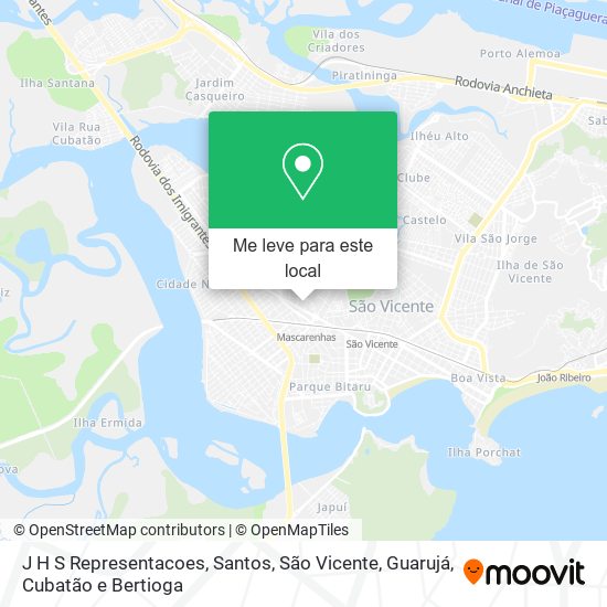 J H S Representacoes mapa