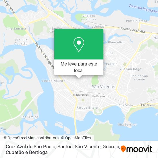 Cruz Azul de Sao Paulo mapa
