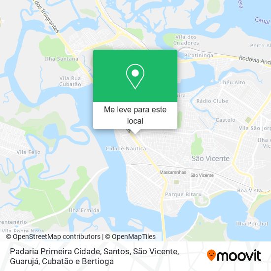 Padaria Primeira Cidade mapa