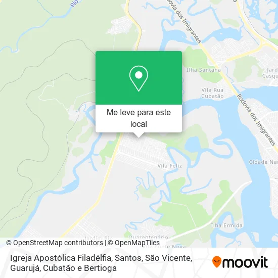 Igreja Apostólica Filadélfia mapa