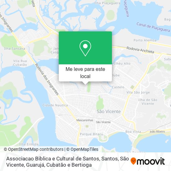 Associacao Biblica e Cultural de Santos mapa