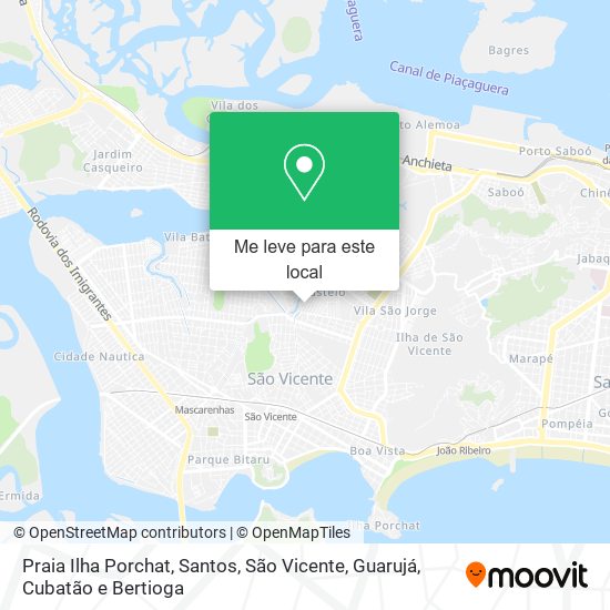 Praia Ilha Porchat mapa