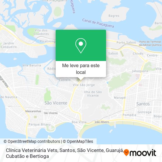 Clínica Veterinária Vets mapa