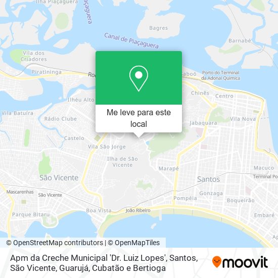 Apm da Creche Municipal 'Dr. Luiz Lopes' mapa