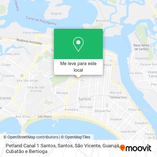 Petland Canal 1 Santos mapa