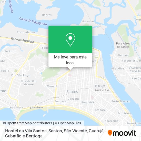 Hostel da Vila Santos mapa