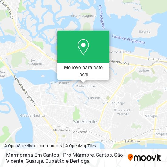 Marmoraria Em Santos - Pró Mármore mapa