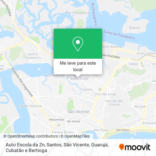 Auto Escola da Zn mapa