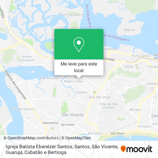 Igreja Batista Ebenézer Santos mapa