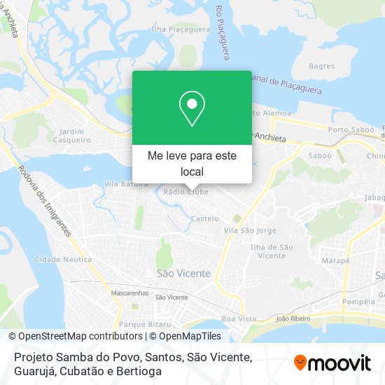 Projeto Samba do Povo mapa