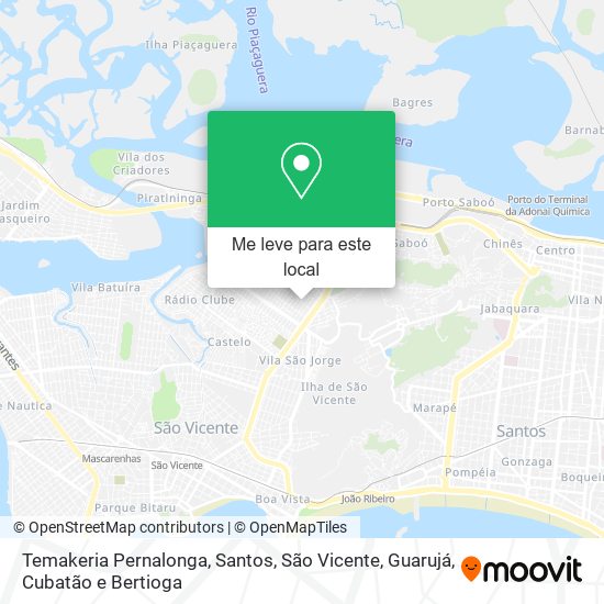 Temakeria Pernalonga mapa