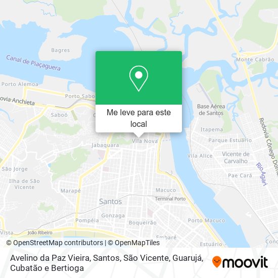 Avelino da Paz Vieira mapa