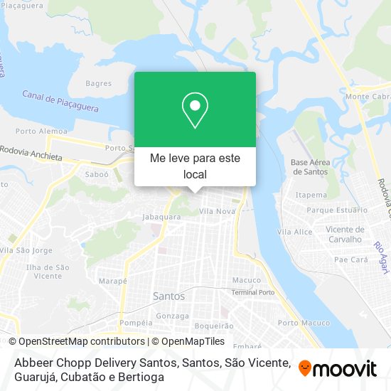 Abbeer Chopp Delivery Santos mapa