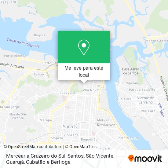 Mercearia Cruzeiro do Sul mapa