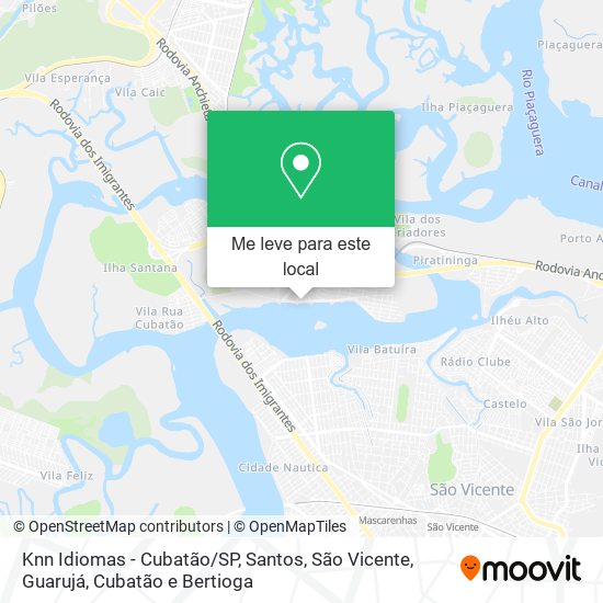 Knn Idiomas - Cubatão/SP mapa