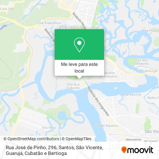 Rua José de Pinho, 296 mapa