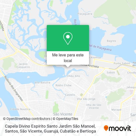 Capela Divino Espírito Santo Jardim São Manoel mapa