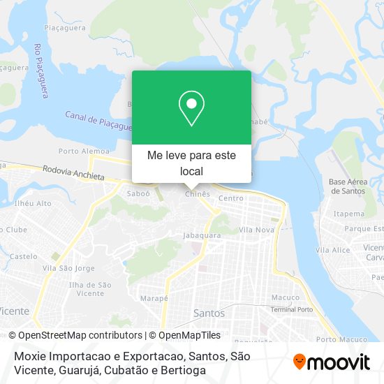 Moxie Importacao e Exportacao mapa