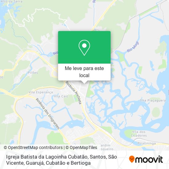 Igreja Batista da Lagoinha Cubatão mapa