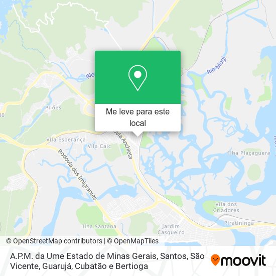 A.P.M. da Ume Estado de Minas Gerais mapa