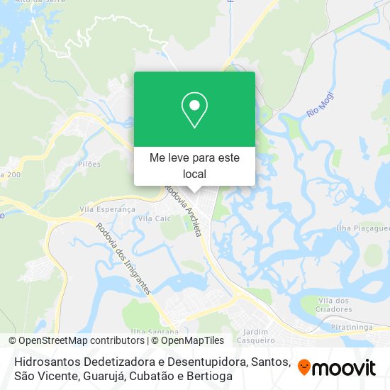 Hidrosantos Dedetizadora e Desentupidora mapa