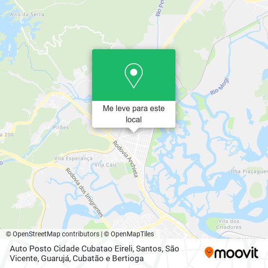 Auto Posto Cidade Cubatao Eireli mapa