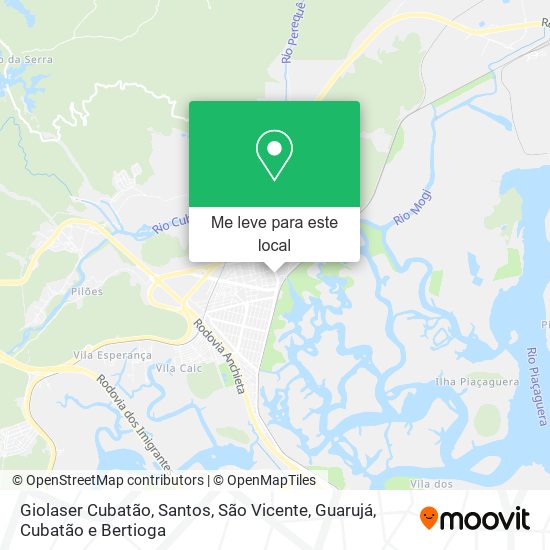 Giolaser Cubatão mapa