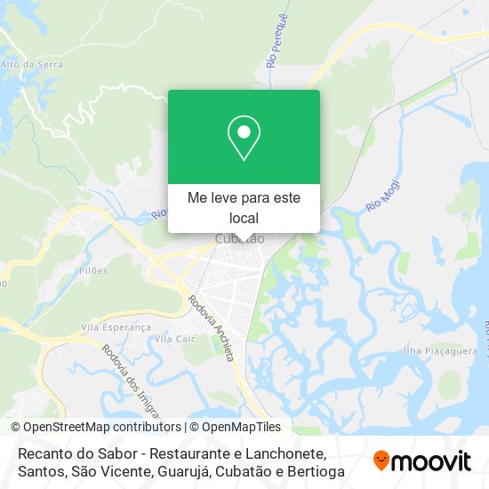 Recanto do Sabor - Restaurante e Lanchonete mapa