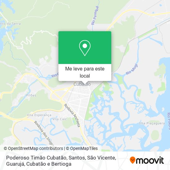 Poderoso Timão Cubatão mapa