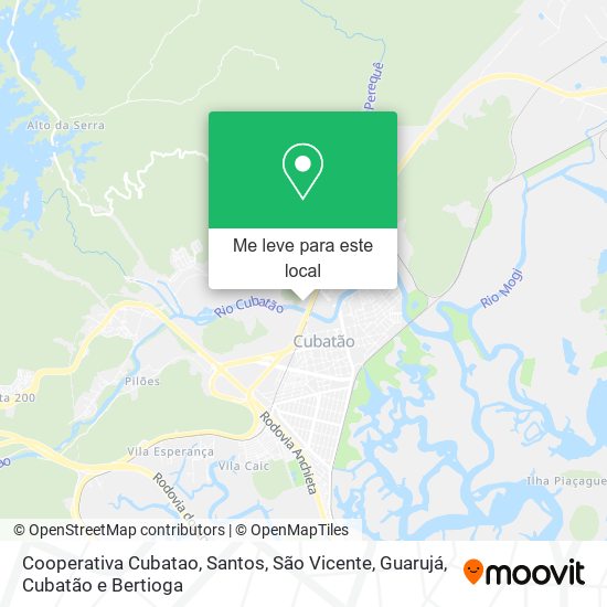 Cooperativa Cubatao mapa