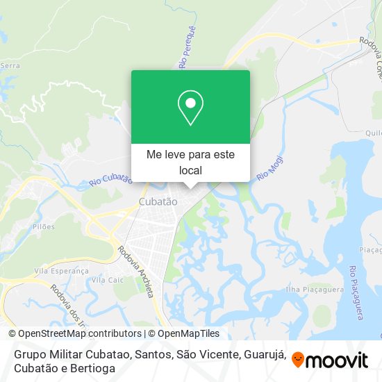 Grupo Militar Cubatao mapa