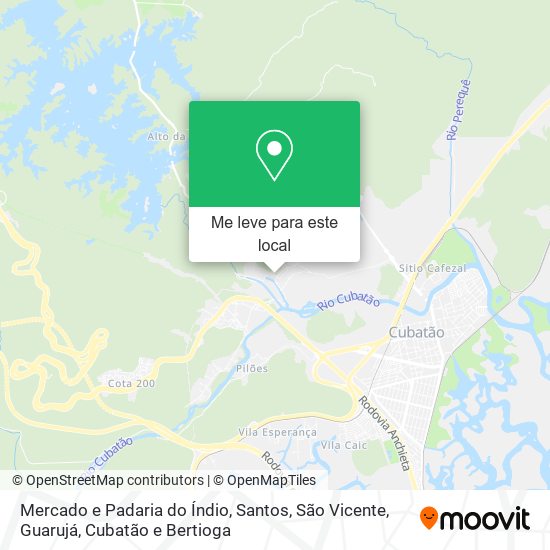 Mercado e Padaria do Índio mapa