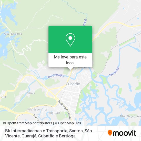 Bk Intermediacoes e Transporte mapa