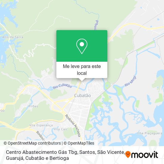 Centro Abastecimento Gás Tbg mapa