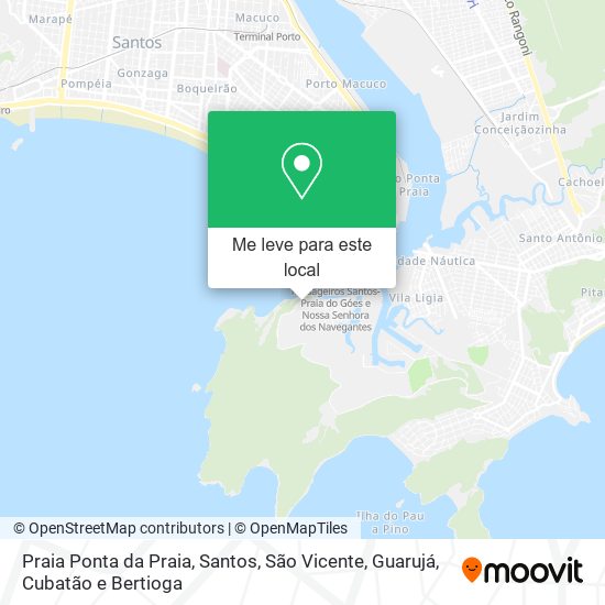 Praia Ponta da Praia mapa