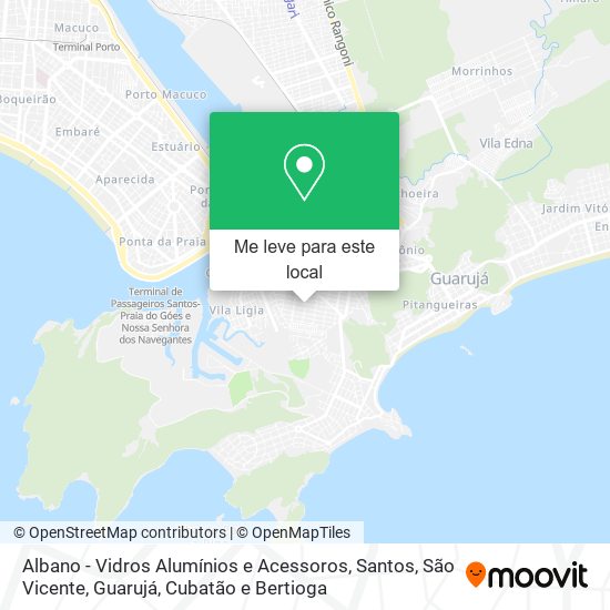 Albano - Vidros Alumínios e Acessoros mapa
