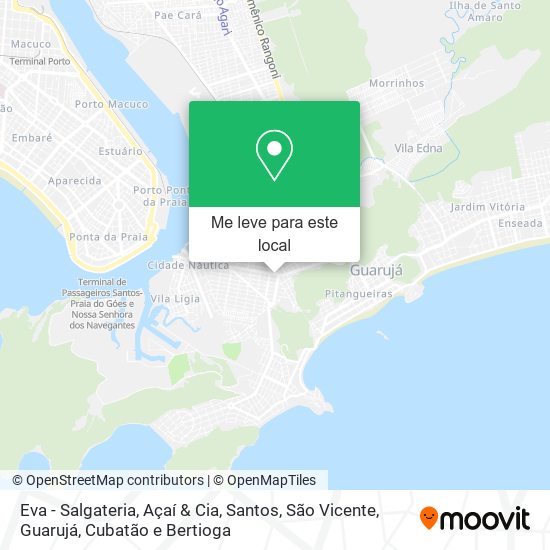 Eva - Salgateria, Açaí & Cia mapa